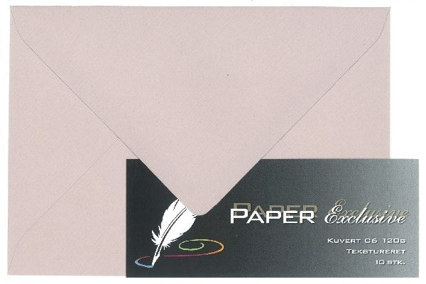 KUVERT C6  GL. ROSA 10 STK