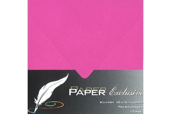 KUVERT PINK 15 X 15 10 STK