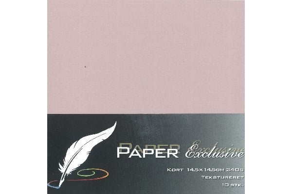 KORT 14,5 x 14,5 GL. ROSA 10 STK