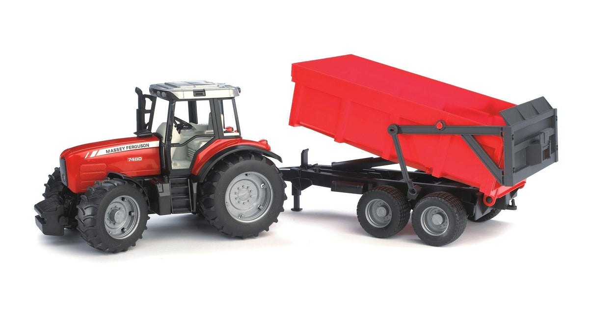 BRUDER MASSEY 7480 M TIPTRAILER 02045