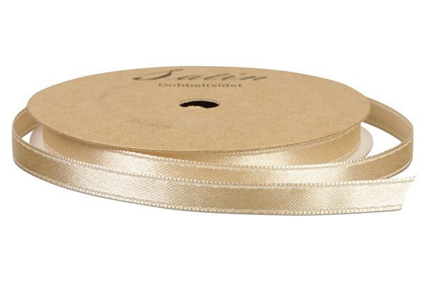 CREME SATINBÅND 10 MM 10 M