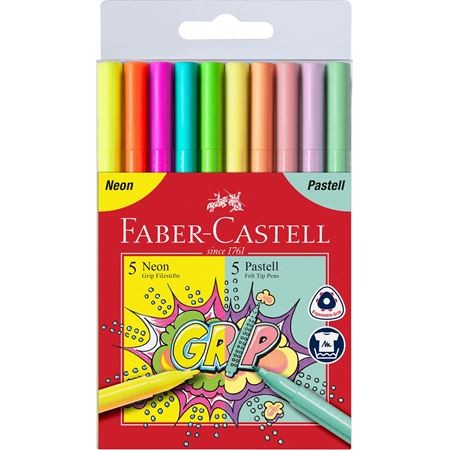 GRIP TUSSER 10 STK ASS NEON PASTEL