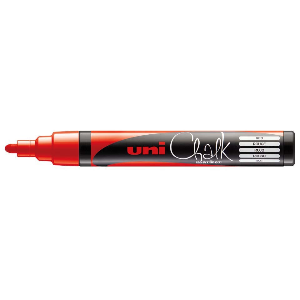 UNI CHALK MARKER 2,5 MM RØD