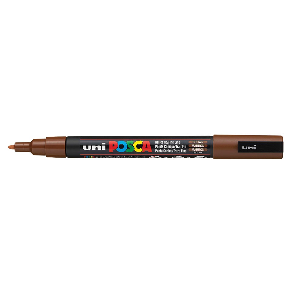 UNI POSCA MØRK BRUN 3 MR