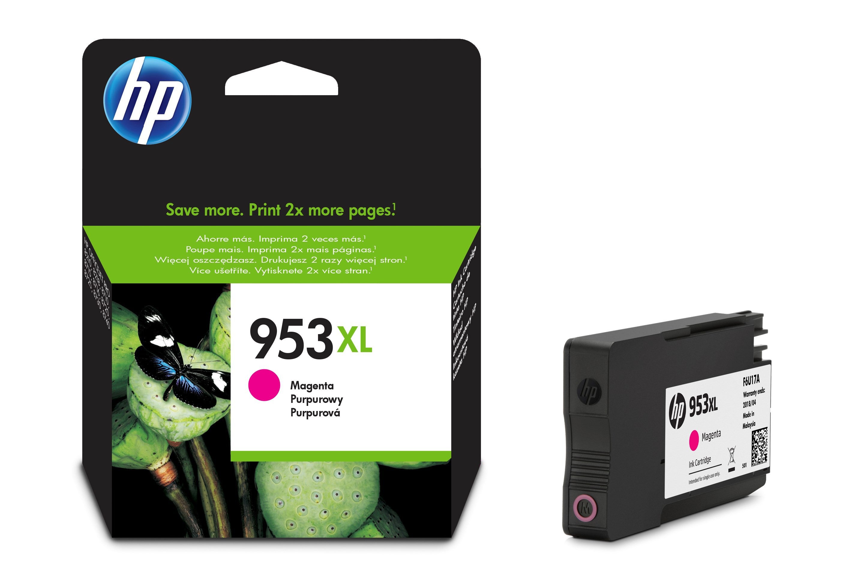 HP 953 XL RØD FARVE ORIGINAL