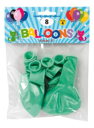 BALLON PEARL GRØN 8 STK