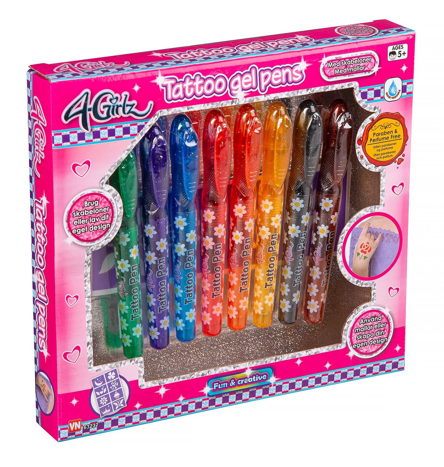 TATTOO GEL PENS INKL. TATTOO ARK 63232