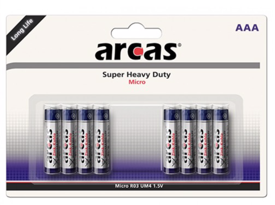 ARCAS AAA BATTERIER 8 STK