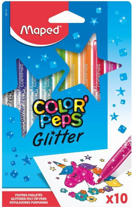 COLOR PEPS GLITTER TUSCH 10 PAK MAPED