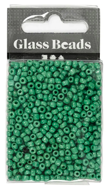 GRØN ROCAIPERLER STR. 0,8 3 MM