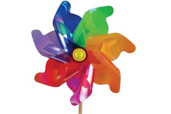VINDMØLLE MULTIFARVET 42 CM 3093