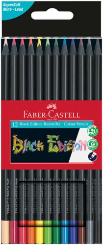 FABER 12 STK BLACK EDITION FARVEBLYANTER 116412