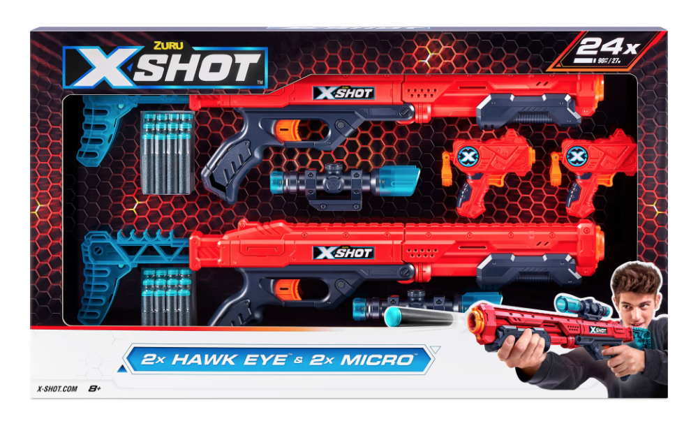 X-SHOT KÆMPE COMBO PAKKE 24 DELE