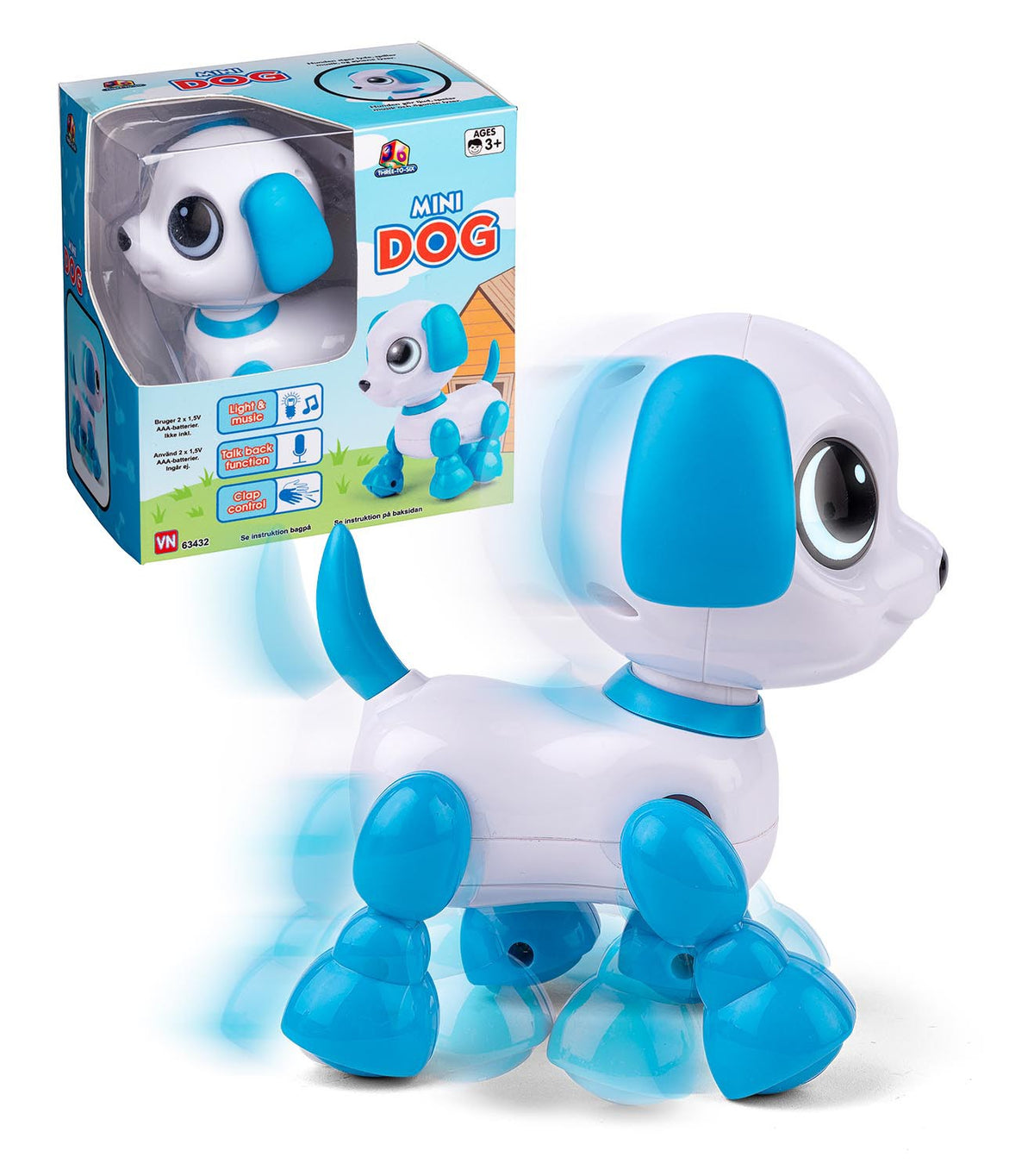 MINI HUND ROBOT M. LYS OG MUSIK 63432