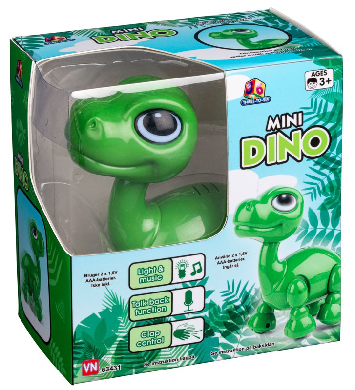 MINI DINOSAUR ROBOT M. LYS OG MUSIK 63431