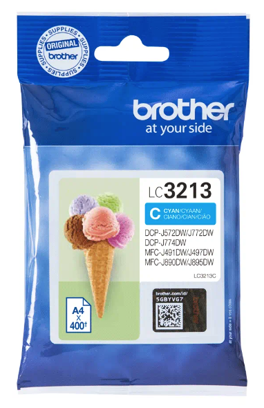 BROTHER LC 3213 BLÅ ORIGINAL