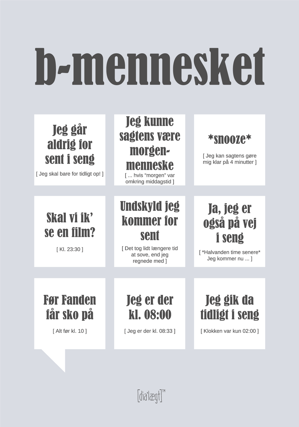 CITATPLAKAT - B-MENNESKET A5