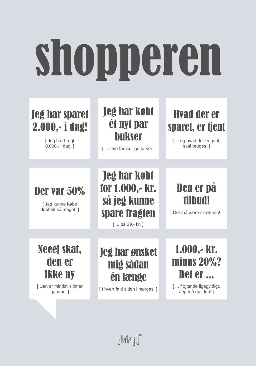 CITATPLAKAT - SHOPPEREN A5