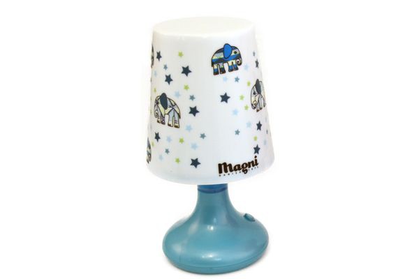 BLÅ ELEFANT NATLAMPE M. USB LEDNING