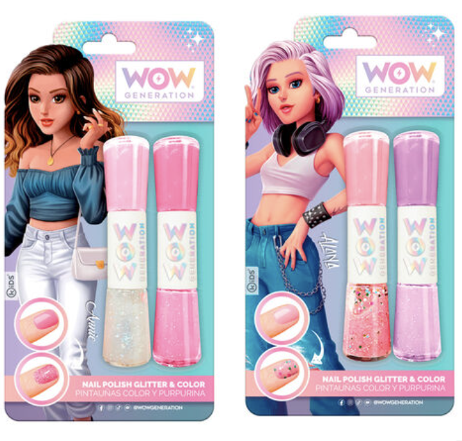 NEGLELAK FARVE + GLITTER 2 PAK