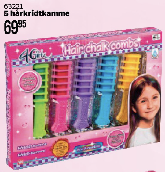 4-Girlz Hårkridt – 5 Farvede Kamme til Sjove Frisurer 63221