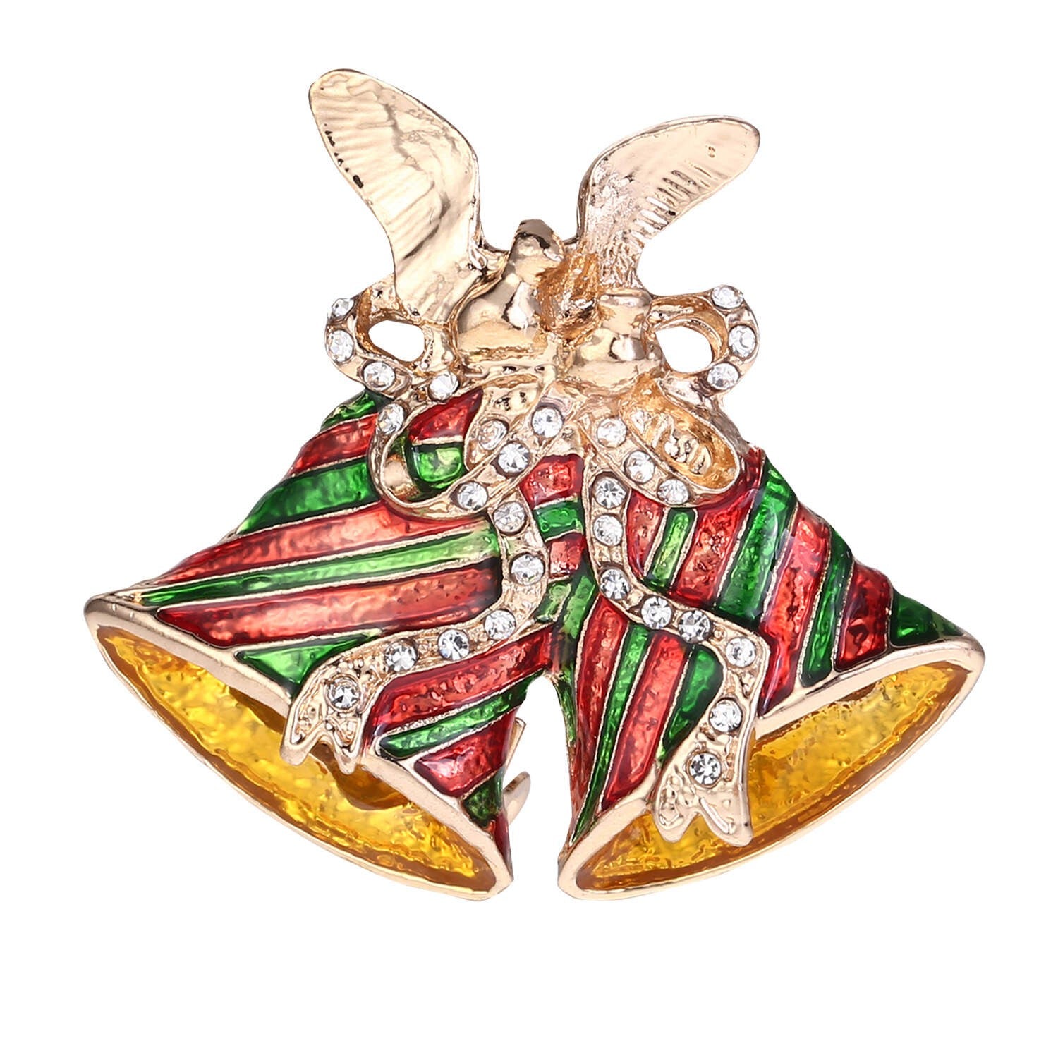 BROCHE JULEKLOKKER I GULD