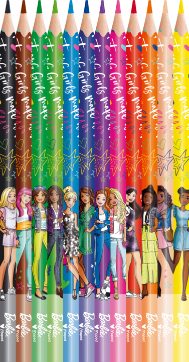 BARBIE FARVEBLYANTER 12 STK MAPED
