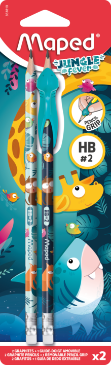 JUNGLE BLYANTER 2 STK M HOLDER MAPED