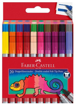 DOBBELTSIDET TUSSER FABER 20 STK TYK/TYND