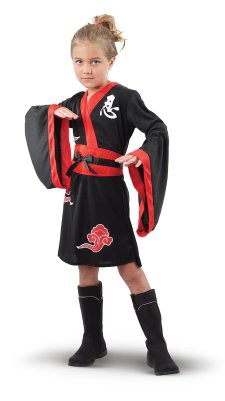 NINJA PIGE DRAGT + BÆLTE 120CM 42532