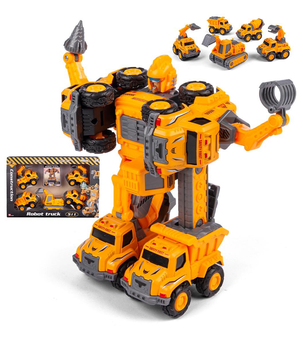 ROBOT TRUCKS 5I1 M PULLBACK 46445