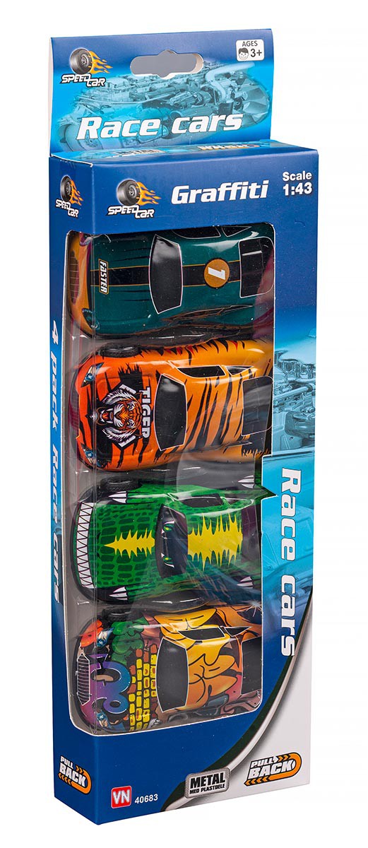SPEED CAR GRAFFITI 4 PAK 1:43 40683