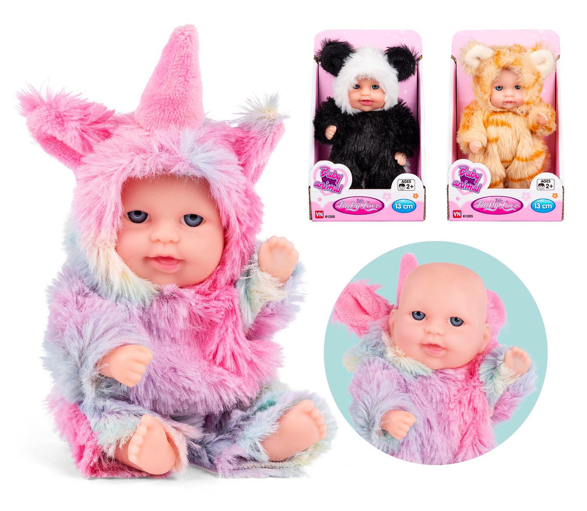 BABY ANIMAL DRESS 13 CM 61205