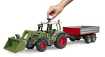 BRUDER FENDT VARIO 211 FRONTLÆSSER OG TIPVOGN GRØN 1:16 2182