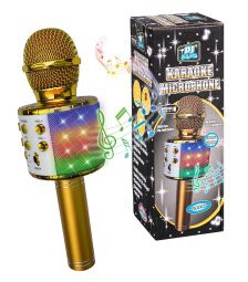 GULD KARAOKEMIKROFON m LYS 71240