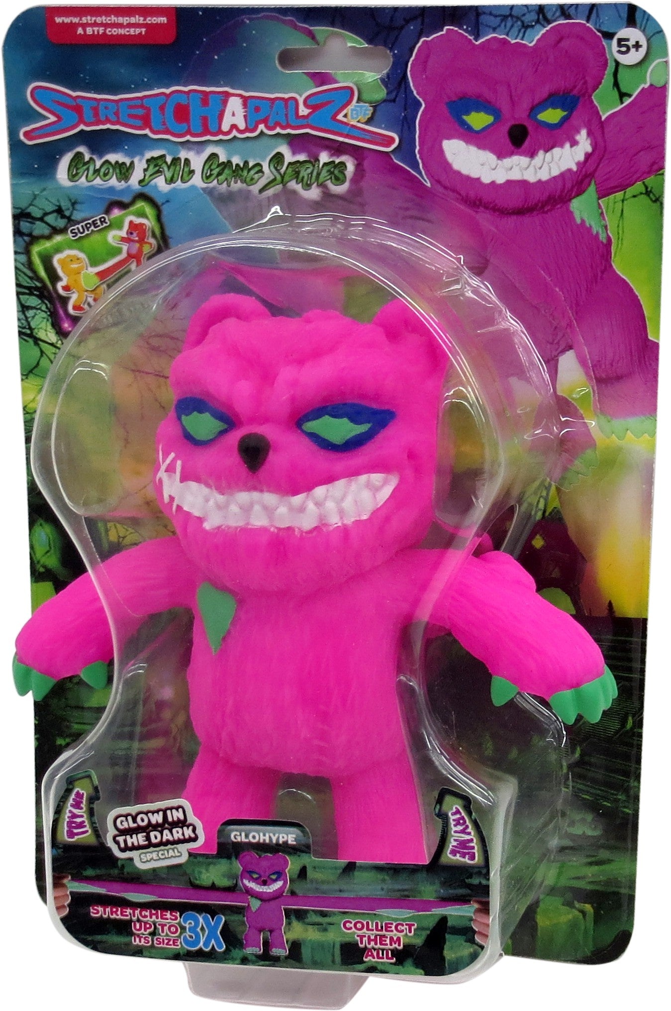 Fun Trend Stretchapalz Figurer, Glow in the dark 14 cm. Asst. 50216