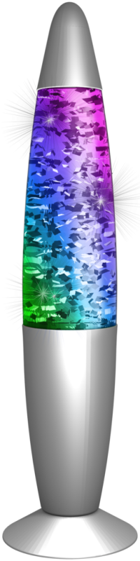 GLITTER LAMPE LED-FARVESKIFTENDE 34 CM MUSIC 501131
