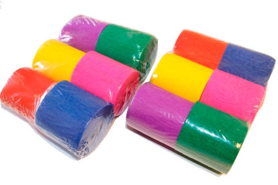 6 RULLER CREPEPAPIR - 5 CM X 10 M