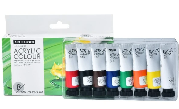 Art Ranger Akrylmaling sæt 8stk. 22ml standard farver