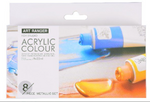 Art Ranger Akrylmaling sæt 8stk. 22ml metallic farver