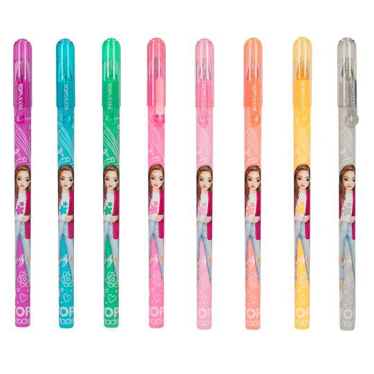 TOPMODEL GLITTER GELPEN SÆT M 8 REGNBUEFARVER 0412192