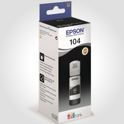 EPSON 104 BLÆKREFILL SORT