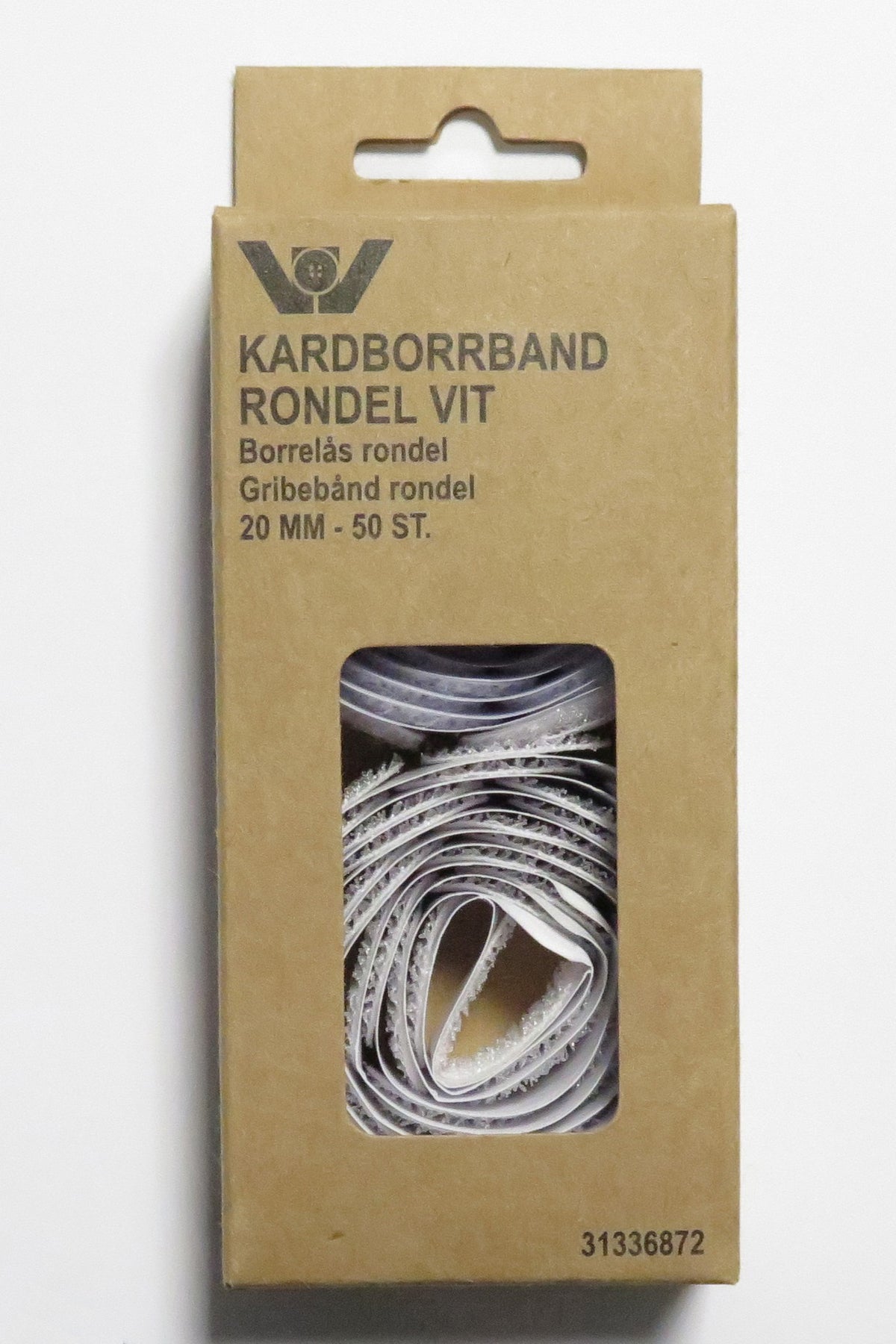 VELCRO RONDEL HVID 20 MM 50 STK