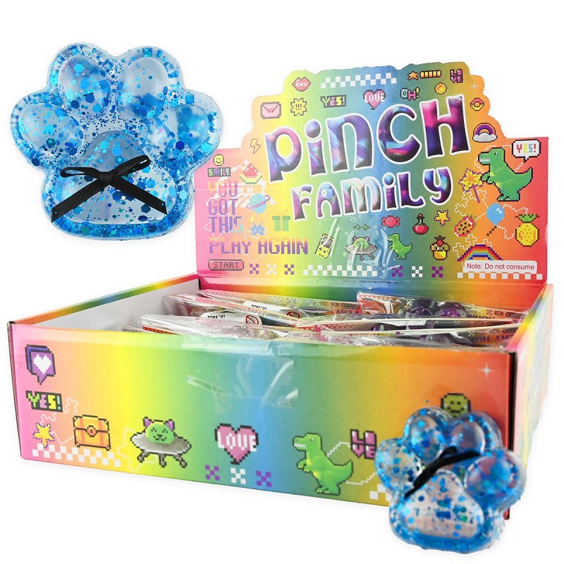 SQUISHY CAT PAW 55G GLITTER 6cm