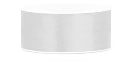 SATINBÅND 38MM/25M SØLV