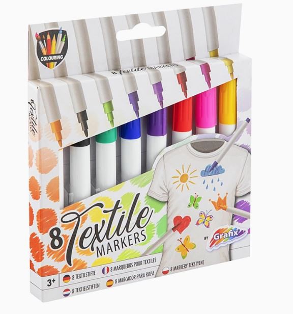 TEKSTIL MARKER, 8stk, moxy