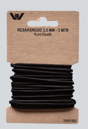 ELASTIK RUND 2,5 MM 3 MTR SB SORT
