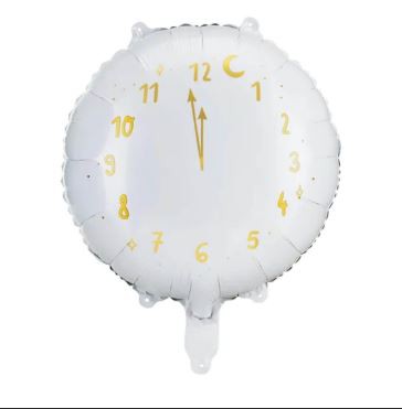 FOLIEBALLON 35 CM NYTÅRSURSKIVE