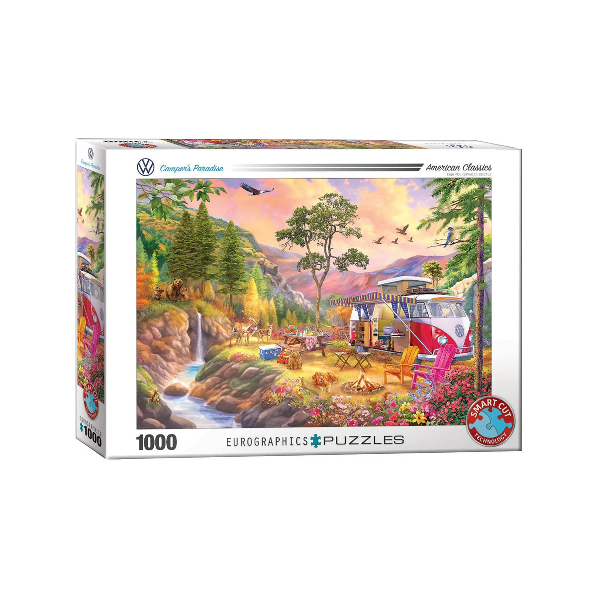 VW Bus - Camper's Paradise by, 1000 pcs, Smart Cut