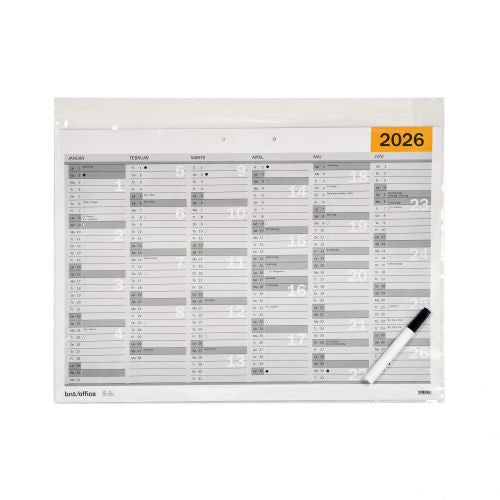 VÆGKALENDER M WHITEBOARDFUNKTION A2 2026